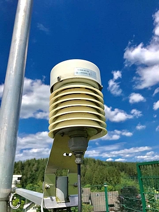 Niederschlagsmesser der Wetterstation Friesenhagen
